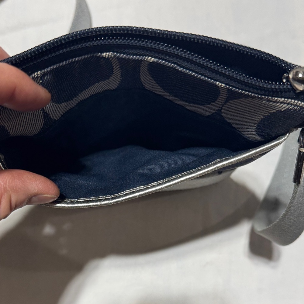 Coach Crossbody Bag in Black and Silver - Picture 6 of 6